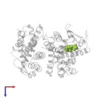 2-chloro-4-{1'-[(2R)-2-hydroxy-3-methyl-2-(trifluoromethyl)butanoyl]-4,4'-bipiperidin-1-yl}-N,N-dimethylbenzamide in PDB entry 5hjp, assembly 1, top view.