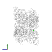 CHLORIDE ION in PDB entry 5hjy, assembly 1, side view.