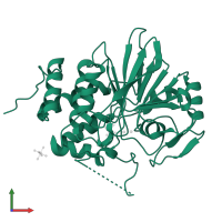 Hsp90 co-chaperone Cdc37, N-terminally processed in PDB entry 5hpe, assembly 1, front view.