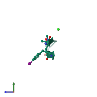 PDB entry 5hpp coloured by chain, side view.