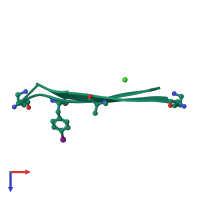 PDB entry 5hpp coloured by chain, top view.