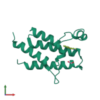 PDB entry 5hrv coloured by chain, front view.