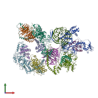 PDB entry 5hyn coloured by chain, front view.