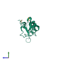 PDB entry 5i05 coloured by chain, side view.