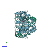 PDB entry 5i07 coloured by chain, side view.