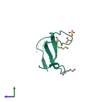 PDB entry 5i11 coloured by chain, side view.