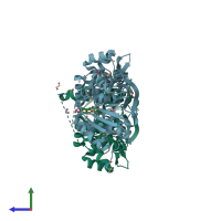 PDB entry 5i2h coloured by chain, side view.