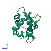 PDB entry 5i2l coloured by chain, side view.