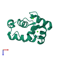 PDB entry 5i2l coloured by chain, top view.