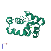 PDB entry 5i2q coloured by chain, top view.