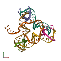 PDB entry 5i36 coloured by chain, front view.