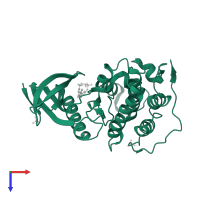 BMP-2-inducible protein kinase in PDB entry 5i3o, assembly 1, top view.