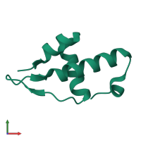 Chromosome-anchoring protein RacA in PDB entry 5i41, assembly 1, front view.