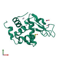 PDB entry 5i5q coloured by chain, front view.