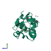 PDB entry 5i5q coloured by chain, side view.