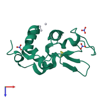 PDB entry 5i5q coloured by chain, top view.