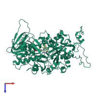 PDB entry 5i68 coloured by chain, top view.