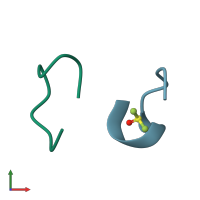 PDB entry 5i6a coloured by chain, front view.