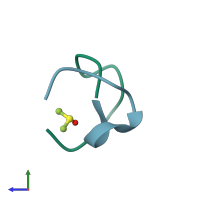 PDB entry 5i6a coloured by chain, side view.