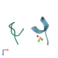 PDB entry 5i6a coloured by chain, top view.