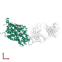 Sodium-dependent serotonin transporter in PDB entry 5i6x, assembly 1, front view.