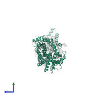 Sodium-dependent serotonin transporter in PDB entry 5i6x, assembly 1, side view.