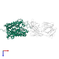 Sodium-dependent serotonin transporter in PDB entry 5i6x, assembly 1, top view.