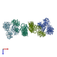 PDB entry 5i8i coloured by chain, top view.