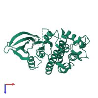 Cyclin-dependent kinase 2 in PDB entry 5iey, assembly 1, top view.