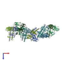 PDB entry 5ifm coloured by chain, top view.