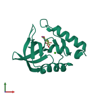 PDB entry 5igc coloured by chain, front view.