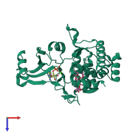 PDB entry 5igy coloured by chain, top view.