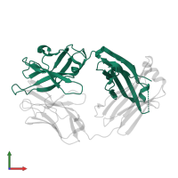 antibody DH501 FabH chain in PDB entry 5iie, assembly 1, front view.