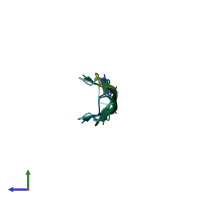 PDB entry 5iiw coloured by chain, side view.