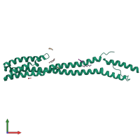 PDB entry 5iji coloured by chain, front view.