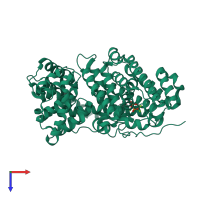 PDB entry 5ik6 coloured by chain, top view.