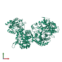 PDB entry 5iky coloured by chain, front view.