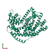 PDB entry 5ild coloured by chain, front view.