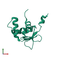 PDB entry 5ilv coloured by chain, front view.