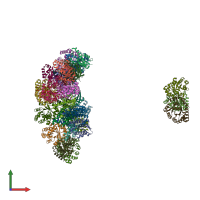 PDB entry 5im5 coloured by chain, front view.