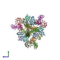 PDB entry 5im5 coloured by chain, side view.