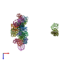 PDB entry 5im5 coloured by chain, top view.