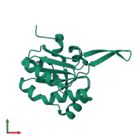 PDB entry 5iph coloured by chain, front view.