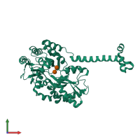 PDB entry 5iqz coloured by chain, front view.