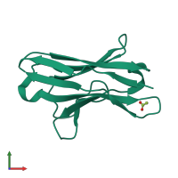 PDB entry 5ir3 coloured by chain, front view.