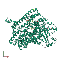 PDB entry 5ir4 coloured by chain, front view.