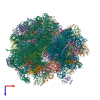 PDB entry 5it7 coloured by chain, top view.