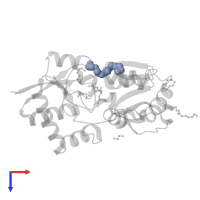 PENTAETHYLENE GLYCOL in PDB entry 5ito, assembly 1, top view.