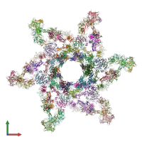 PDB entry 5iv7 coloured by chain, front view.