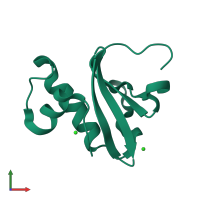 PDB entry 5iwh coloured by chain, front view.